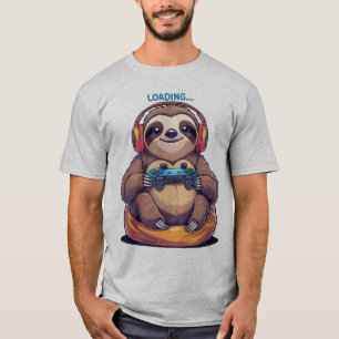 T-shirt Lazy Sloth Gamer