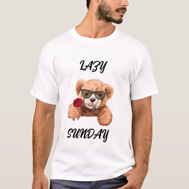 T-shirt Lazy Sunday Sunday Mood Stay Cozy Weekend Vibes Ch (Devant)