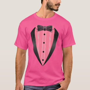 T-shirt Lazy Tuxedo Costume rose Easy Bow Cravate tenue Co