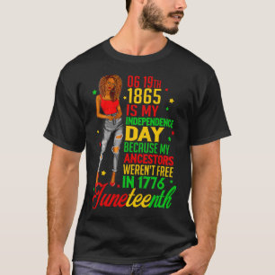 T-shirt Le 11° Jour De L'Indépendance Les Femmes Noires Li