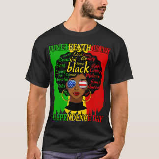 T-shirt Le 11 juin est ma fête nationale Femmes noires Afr