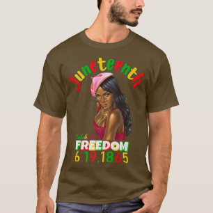T-shirt Le 19 juin fête la liberté noire 1865 19 juin