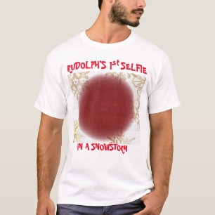 T-shirt Le 1er selfie de Roudolf de Noël dans une tempête