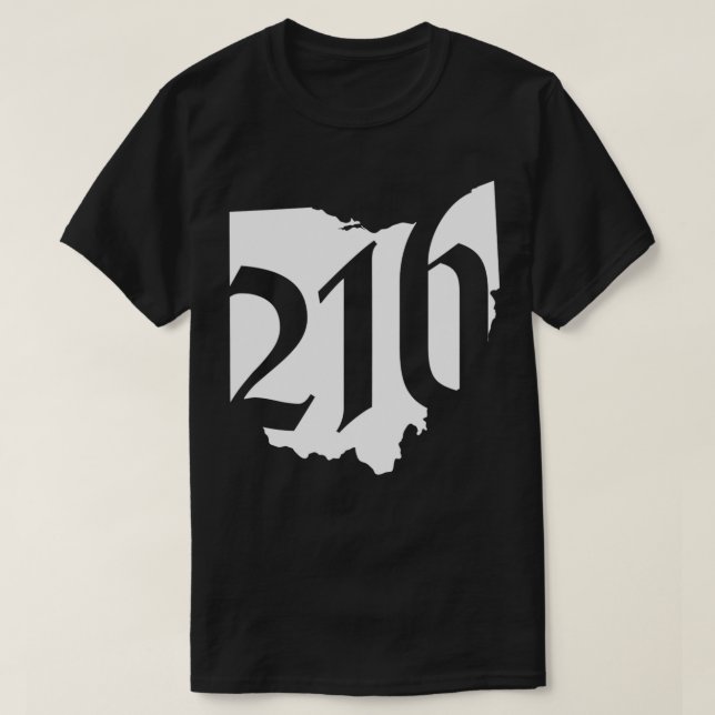 T-shirt Le 216 Représente Cleveland Ohio  (Design devant)