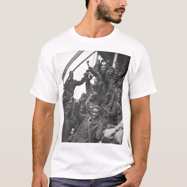 T-shirt Le 369th célèbre arrivent dans l'image de la N.Y. (Devant)