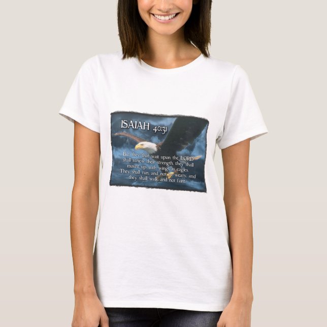 T-shirt Le 40:31 d'ISAÏE montent avec des ailes comme (Devant)