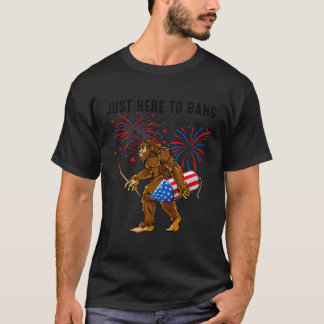 T-shirt Le 4 Juillet 4 juillet Je Suis Juste Là Pour