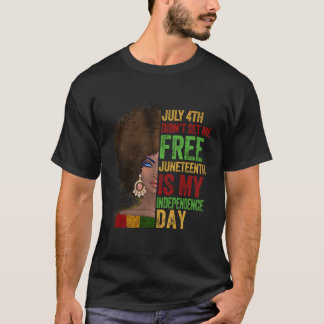 T-shirt Le 4 Juillet Ne M'A Pas Donné Libre Le Juillet Est