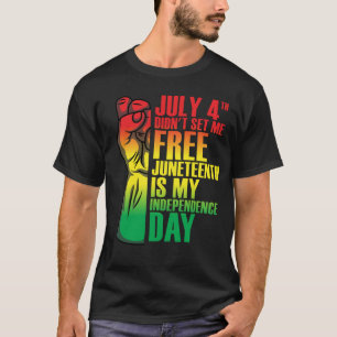 T-shirt Le 4 juillet ne m'a pas libérée pour ma fête na