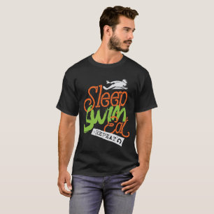 T-shirt Le bain de sommeil mangent la répétition