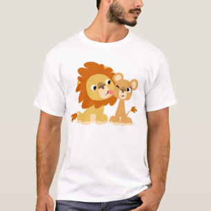 T-shirt Le baiser : Le couple mignon de lion de bande