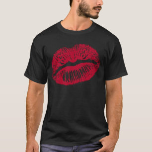 T-shirt Le Baiser, les lèvres rouges