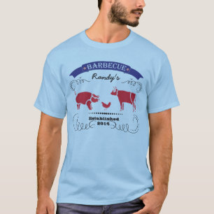 T-shirt Le barbecue vintage du papa d'amusement