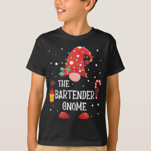 T-shirt Le barman Gnome Matching Family Christmas Gnom