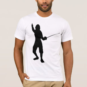 T-shirt le barrière-jeu, escrime, patin, sport, gymnase,