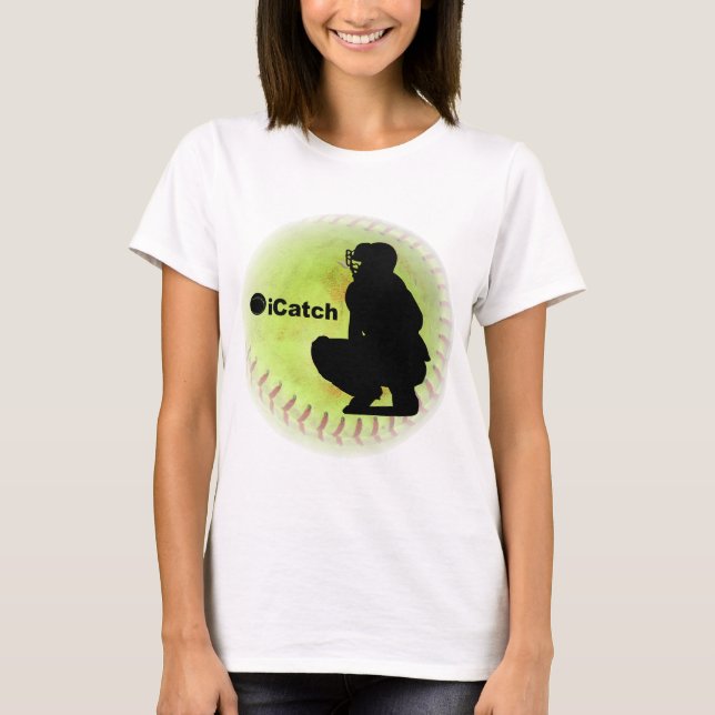T-shirt le base-ball de Fastpitch d'iCatch (Devant)