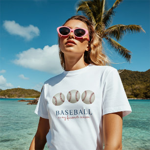 T-shirt Le baseball est ma saison préférée