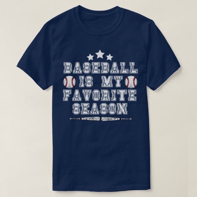 T-shirt Le Baseball Est Ma Saison Préférée 2 (Design devant)