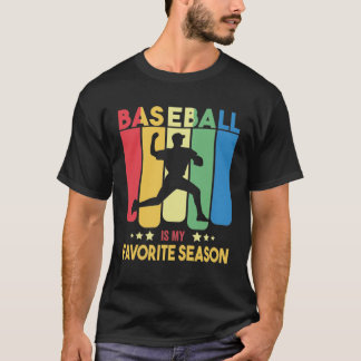 T-shirt Le baseball est ma saison préférée - Baseball Vint
