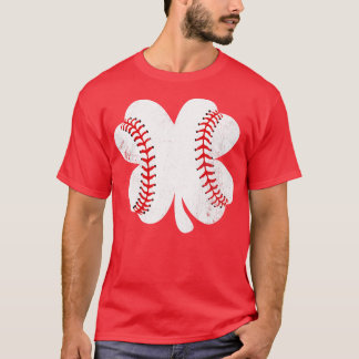 T-shirt Le baseball Jour de la Saint Patrick en trèfle