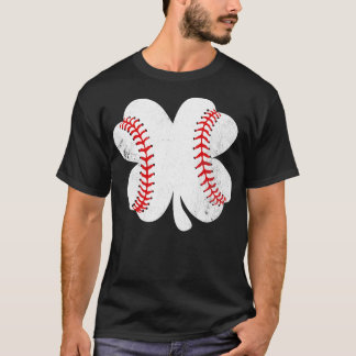 T-shirt Le baseball Jour de la Saint Patrick en trèfle