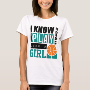 T-shirt Le basket-ball de jeu aiment une fille