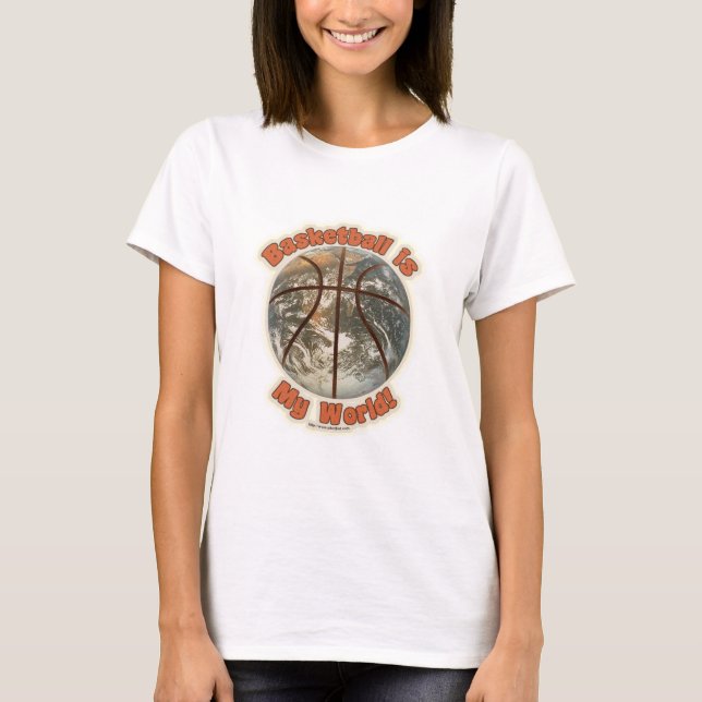 T-shirt Le basket-ball est mon monde ! (Devant)