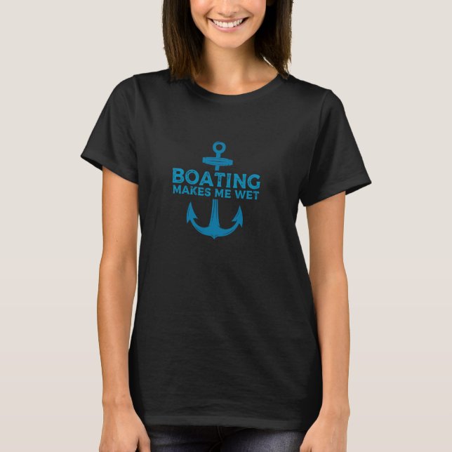 T-shirt Le Bateau Me Rend Humide, Amusant Gag Prank (Devant)