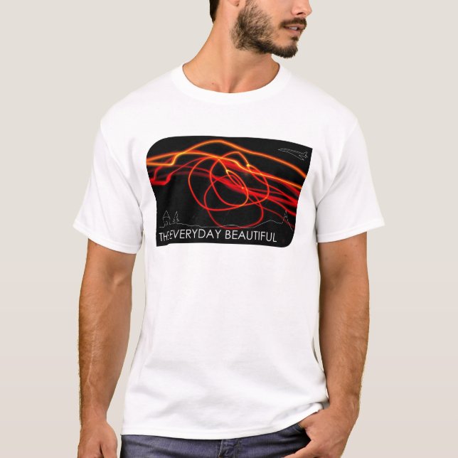 T-shirt Le beau quotidien - remous rouge de nuit (Devant)