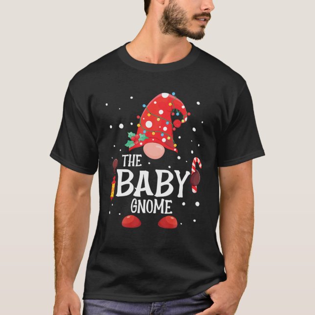 T-shirt Le bébé Gnome Matching Famille de Noël Gnome Paj (Devant)