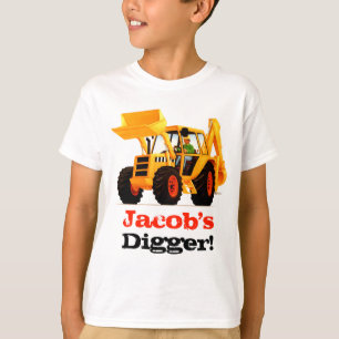 T-shirt Le bêcheur jaune de l'enfant nommé fait sur