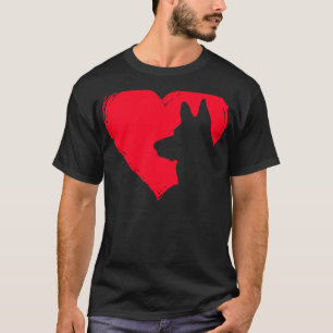 T-shirt Le Berger Allemand Shepherd Dog Dans Mon Coeur Pou
