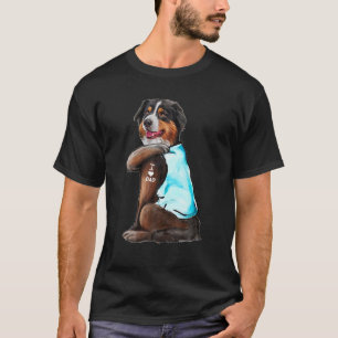 T-shirt Le berger australien Tattoos I Love Dad Cadeau Pèr