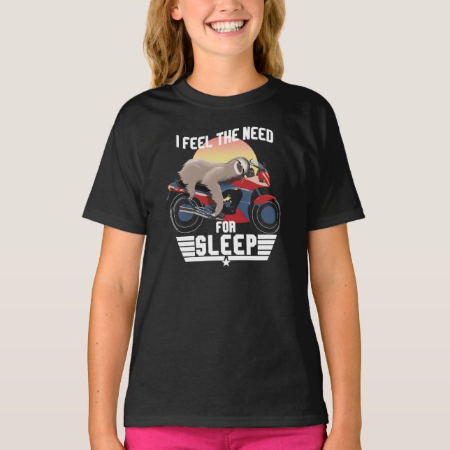 T-shirt Le Besoin De Sommeil | Drôle Sloth (Devant)