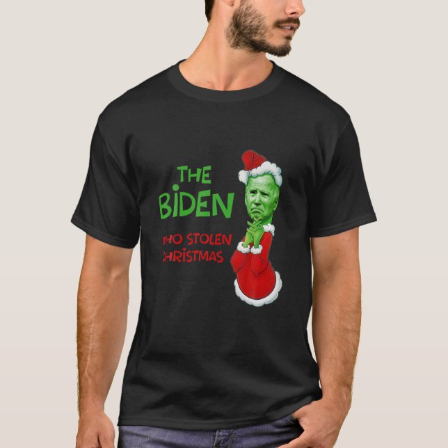 T-shirt Le Biden qui a volé Noël drôle (Devant)