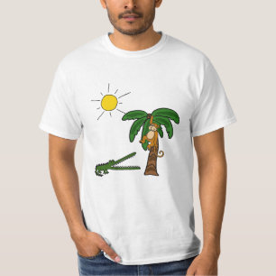 T-shirt Le BJ chemise de plage de Croc et de singe