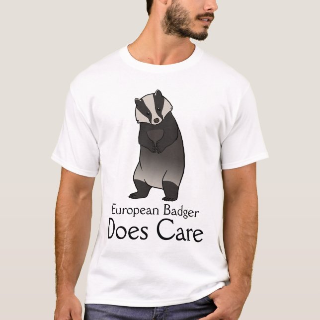 T-shirt Le blaireau européen s'inquiète (Devant)