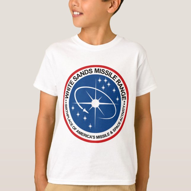 T-shirt Le blanc ponce l'emblème de chaîne de missile (Devant)