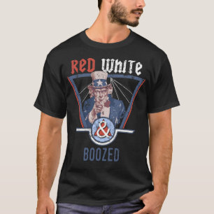 T-shirt Le blanc rouge a bu de l'alcool boire drôle