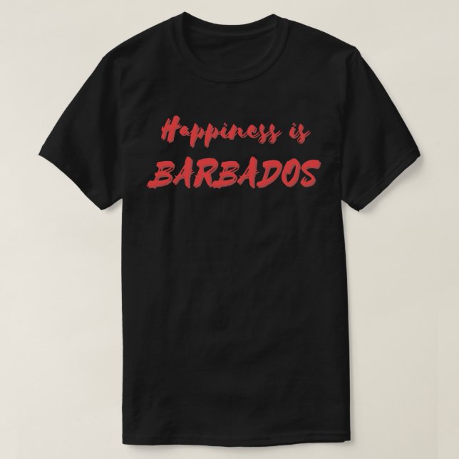 T-shirt Le bonheur à la Barbade (Design devant)
