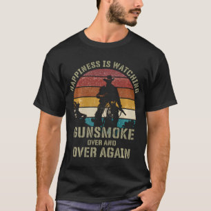 T-shirt Le bonheur, c'est regarder Gunfumée sans cesse gag