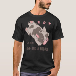 T-shirt Le Bonheur Est Aimé Par Un Pit Bull Parfait