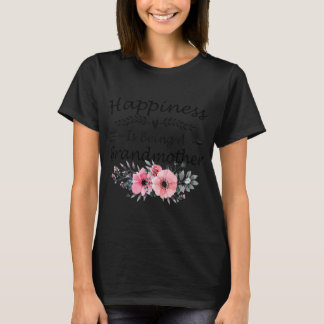 T-shirt Le bonheur est d'être la fête des mères grand-mère