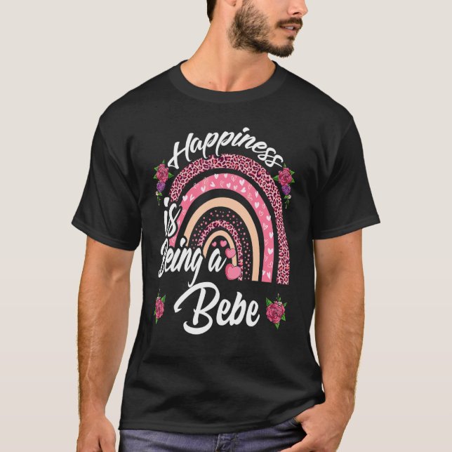 T-shirt Le Bonheur Est D'Être Un Bébe Un Arc-En-Ciel Pour  (Devant)