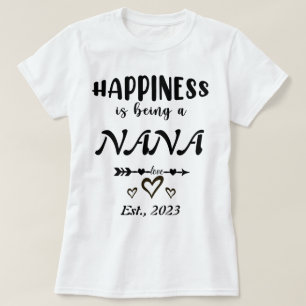 T-shirt Le Bonheur Est D'Être Un Grand-Mère Nana Plus Gros