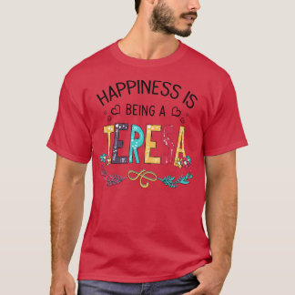 T-shirt Le Bonheur Est D'Être Un Valentin Fleur sauvage Te