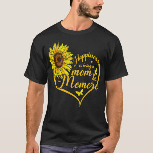 T-shirt Le Bonheur Est D'Être Une Maman Et Memere Sunflowe