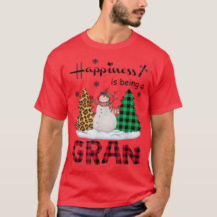 T-shirt Le bonheur est en train d'être Gran Snowman Joyeux