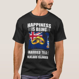 T-shirt Le Bonheur Est Marié À Une Île Malouine