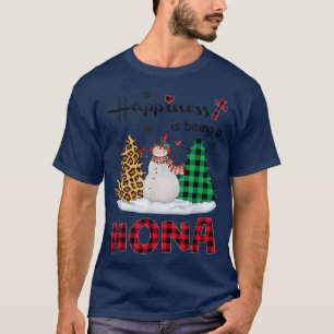 T-shirt Le bonheur est Nona Snowman Joyeux Noël